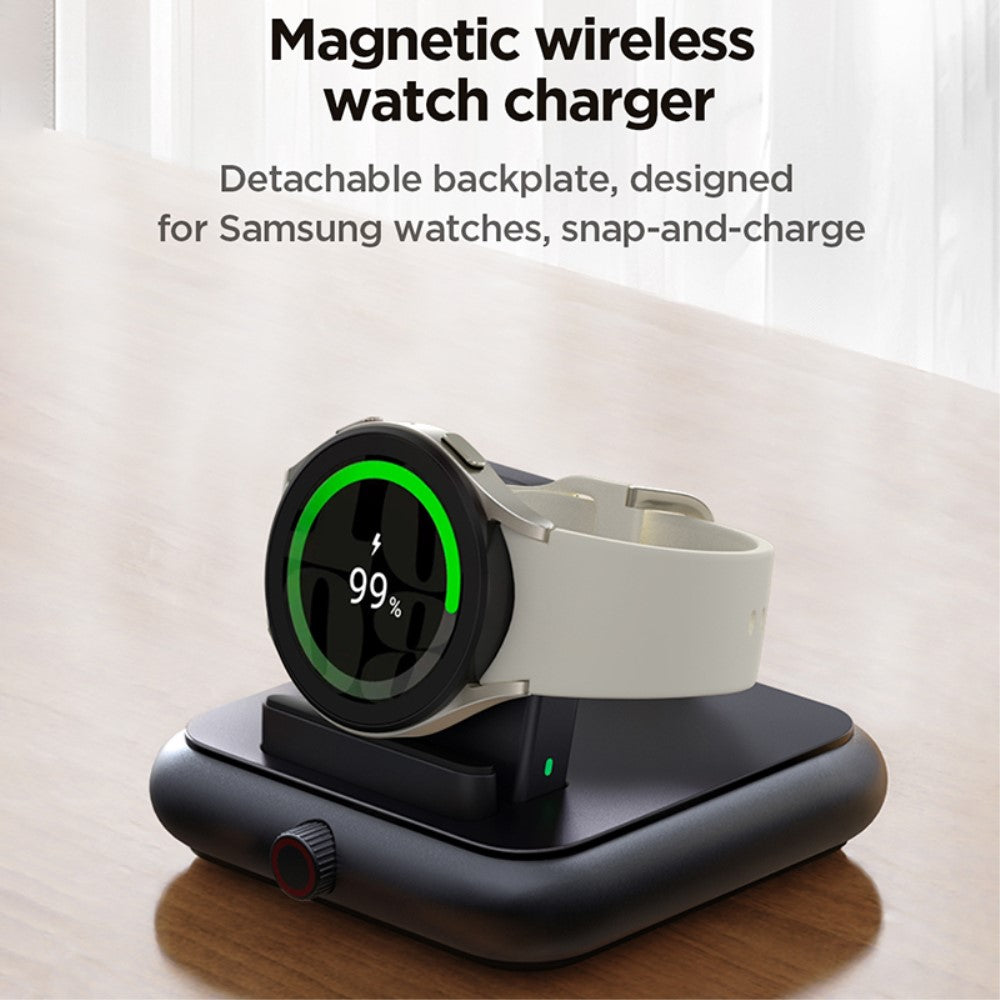 Silikone Holder passer til Samsung Smartwatch - Sort#serie_1150