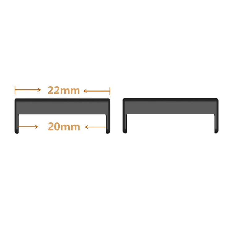 1 Pair Metal Connector Set Universal 22mm to 20mm Spring Bars Connector Watchband Adapter - Black - Sort#serie_1