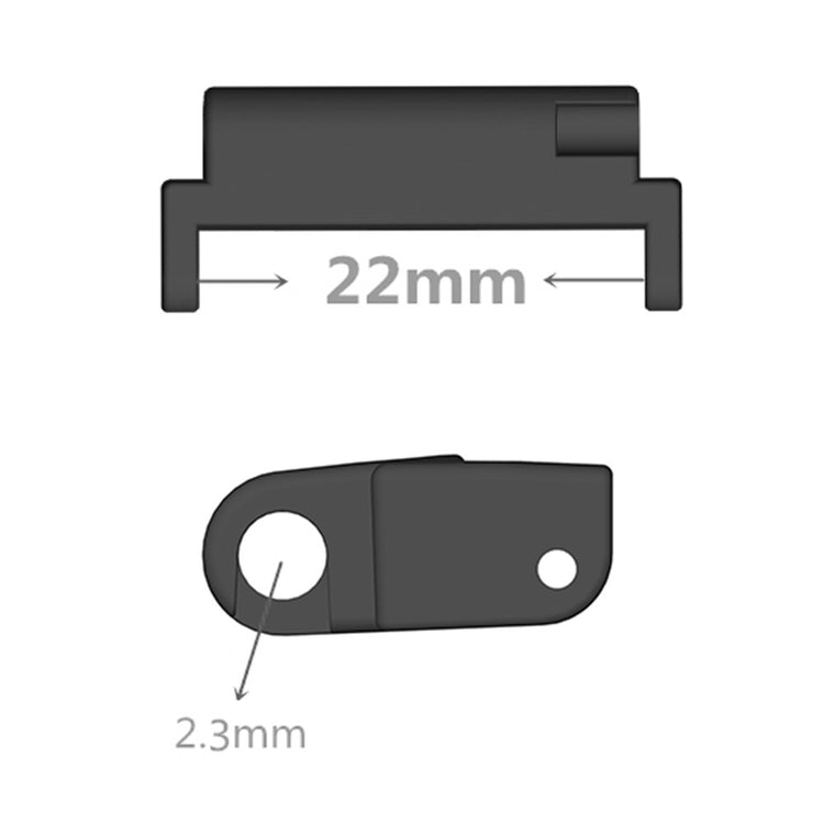 1 Pair Garmin Forerunner 965 / 955 Connector Metal 22mm Watch Strap Adapter - Black - Sort#serie_1