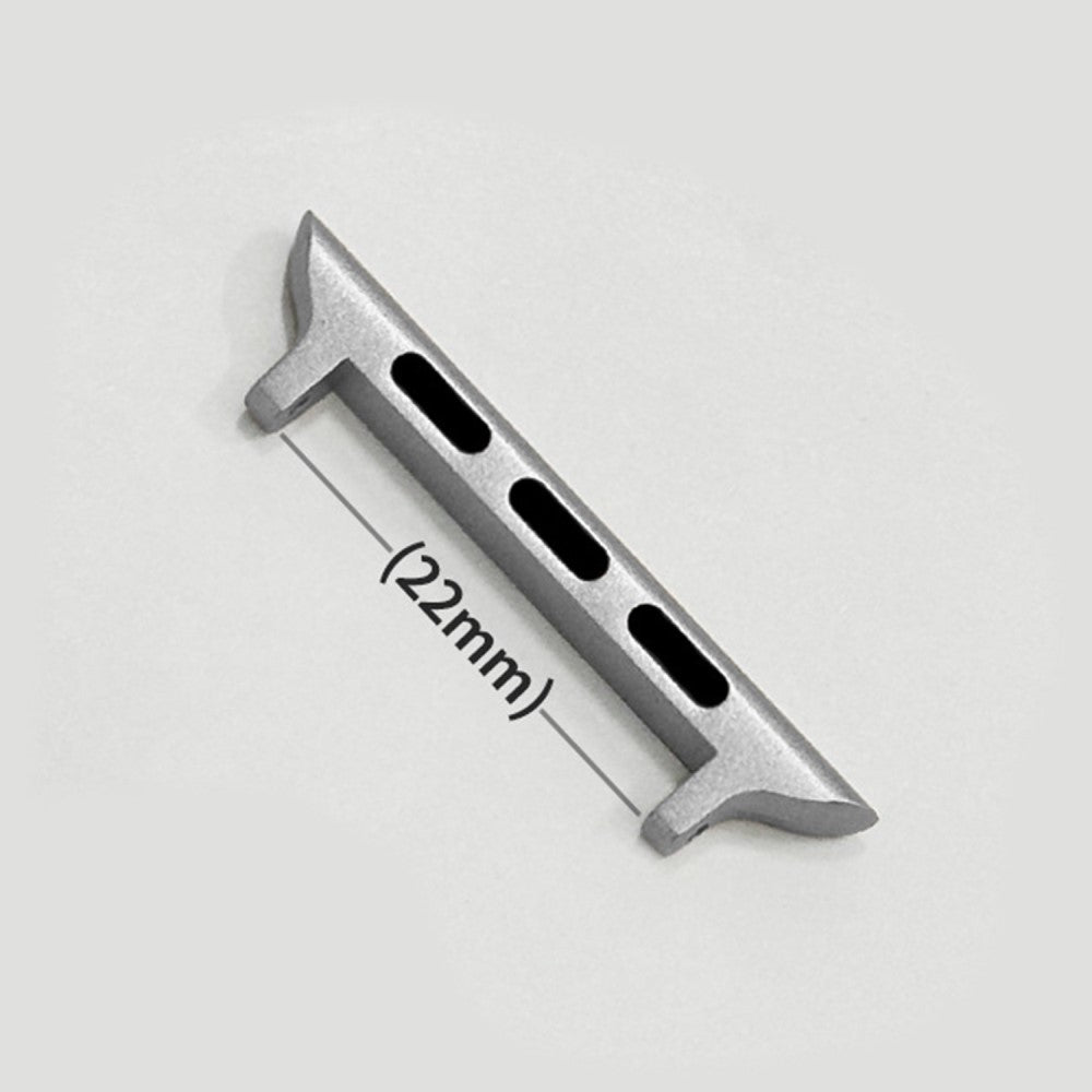 1 Pair Stainless Steel Adapter Apple Watch Series 41mm - 40mm - 38mm , 22mm Watch Strap Connector - Silver#serie_3