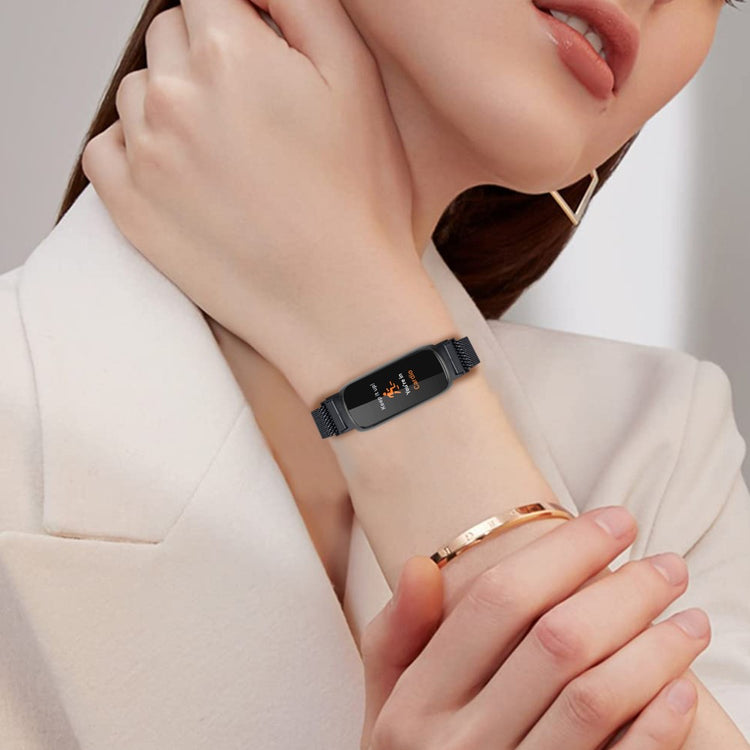 Vildt Flot Metal Rem passer til Fitbit Inspire 3 - Sort#serie_031