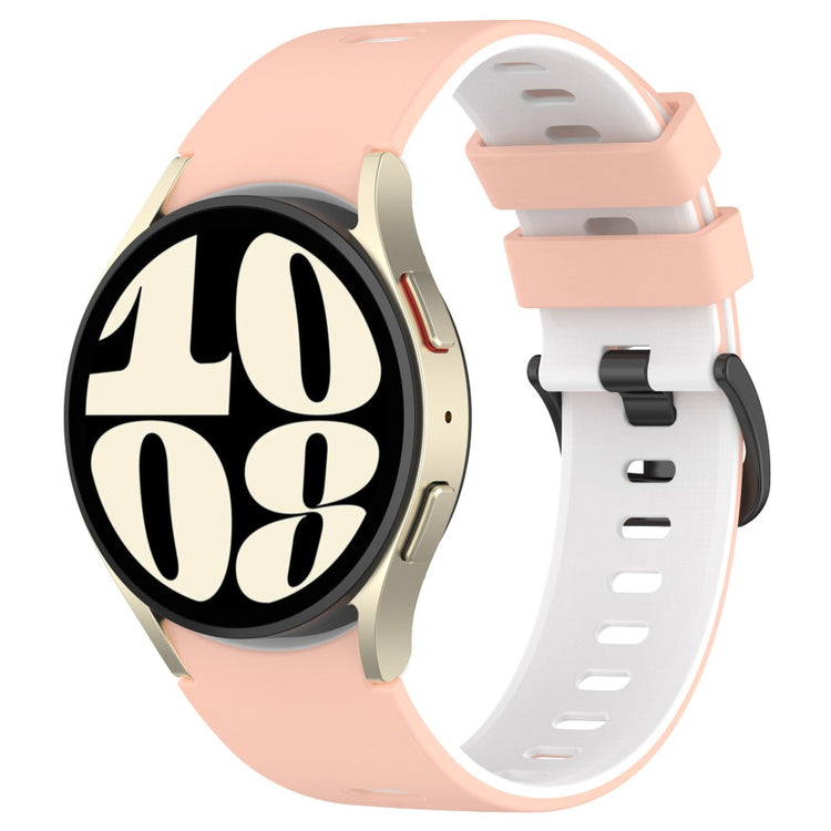 Klassisk Metal Og Silikone Universal Rem passer til Samsung Smartwatch - Pink#serie_5