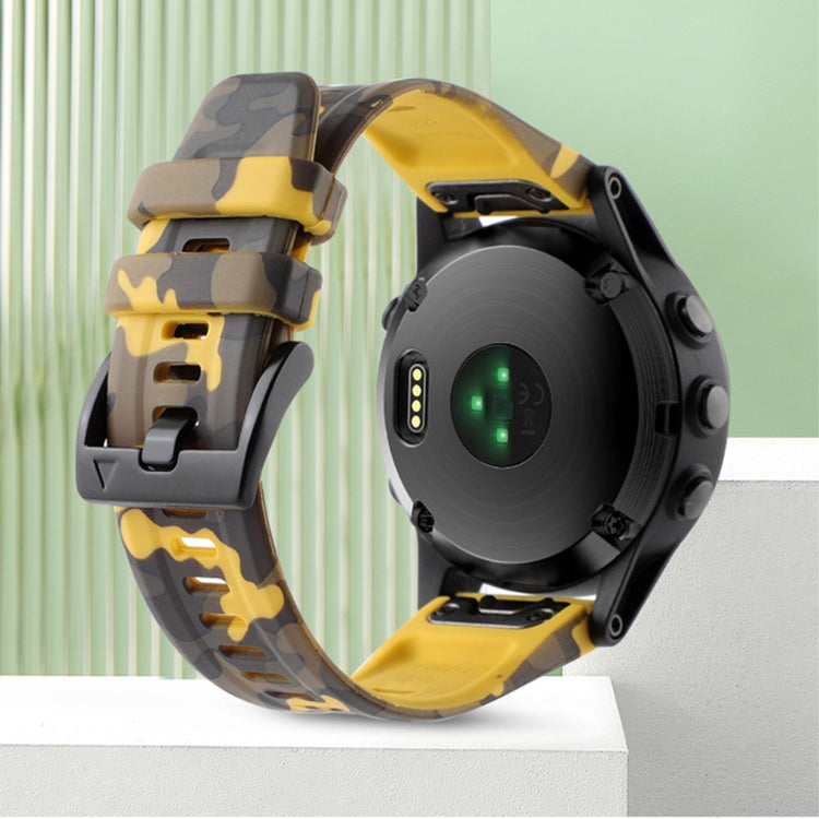 Holdbart Metal Og Silikone Universal Rem passer til Smartwatch - Gul#serie_6