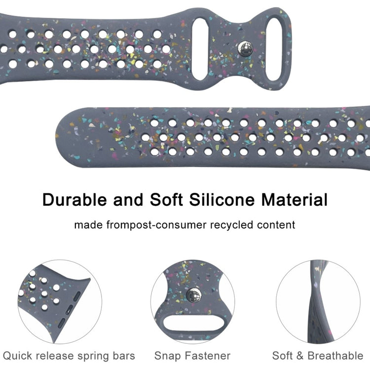 Mega Slidstærk Silikone Universal Rem passer til Apple Smartwatch - Blå#serie_1