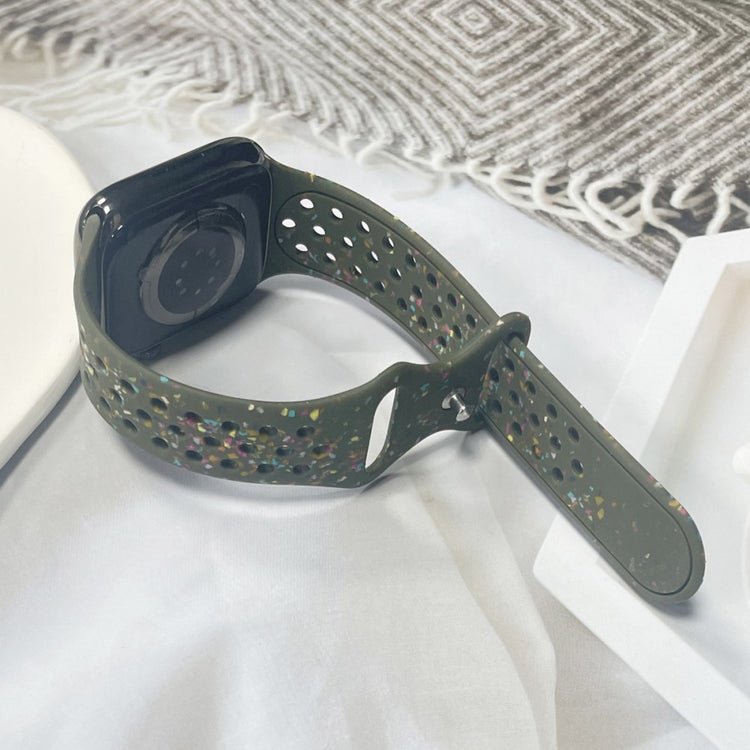 Mega Slidstærk Silikone Universal Rem passer til Apple Smartwatch - Grøn#serie_3