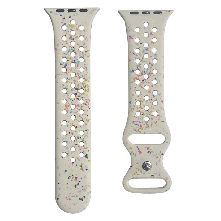 Mega Slidstærk Silikone Universal Rem passer til Apple Smartwatch - Hvid#serie_6