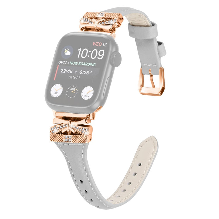 Stilfuld Kunstlæder Universal Rem passer til Apple Smartwatch - Sølv#serie_5