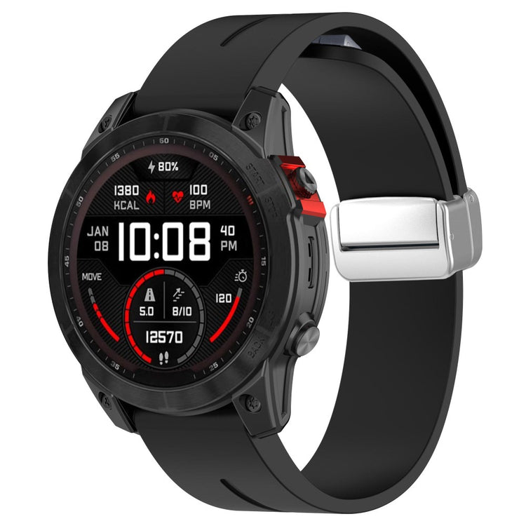Rigtigt Kønt Silikone Universal Rem passer til Smartwatch - Sort#serie_1