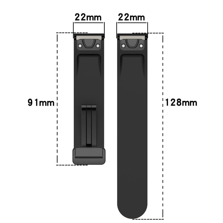 Garmin Fenix 7 / Forerunner 965 / 955 / 945 / 935 22mm Watch Band Silive Buckle Silicone Wriststrap - Blue#serie_6