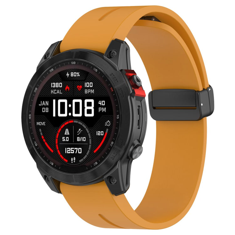 Vildt Elegant Silikone Universal Rem passer til Garmin Smartwatch - Gul#serie_2