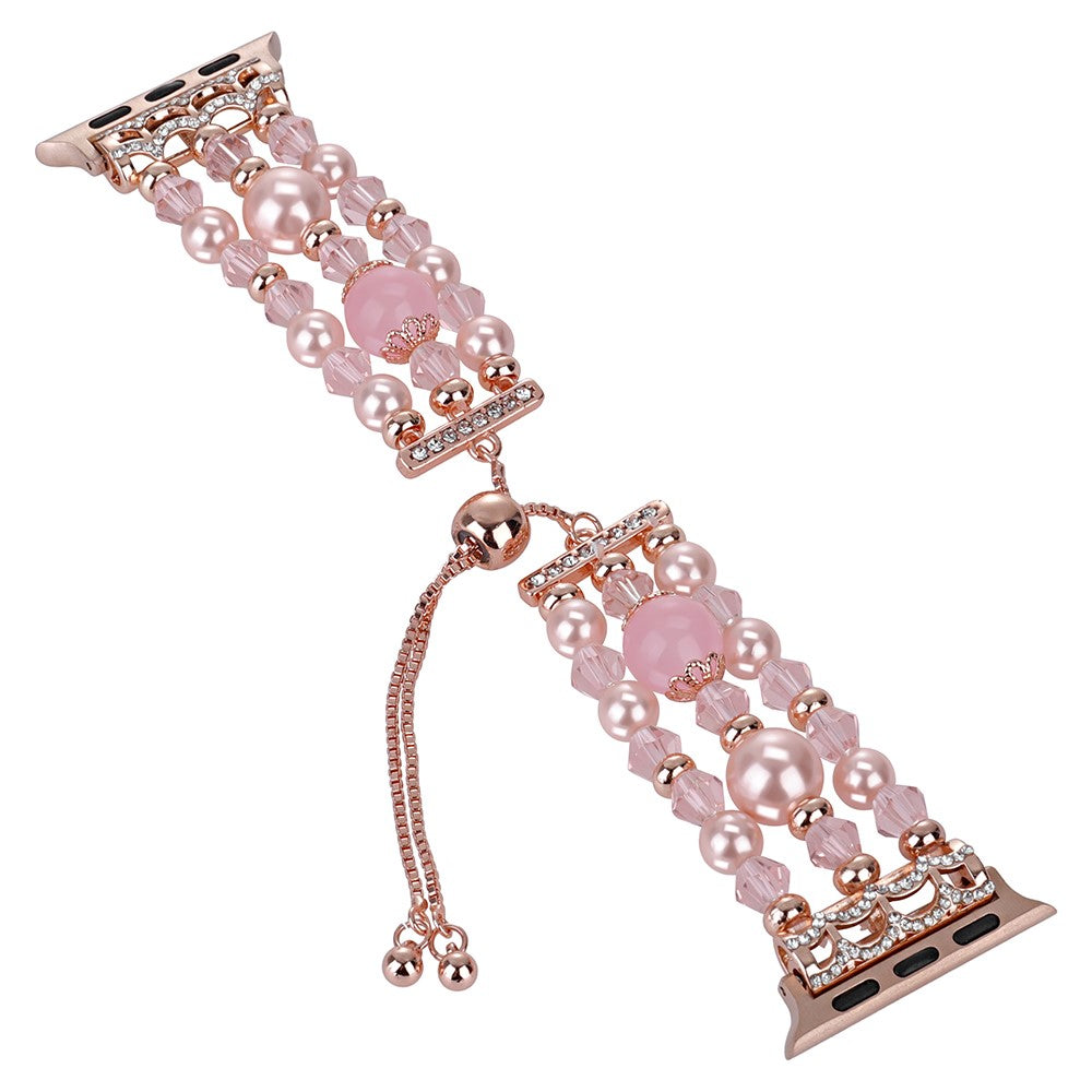 Rigtigt Hårdfør Silikone Universal Rem passer til Apple Smartwatch - Pink#serie_2