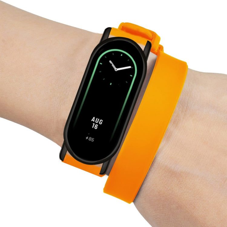 Xiaomi Smart Band 8 / 8 NFC Watch Bands Silicone Strap with Metal Connector - Orange#serie_2