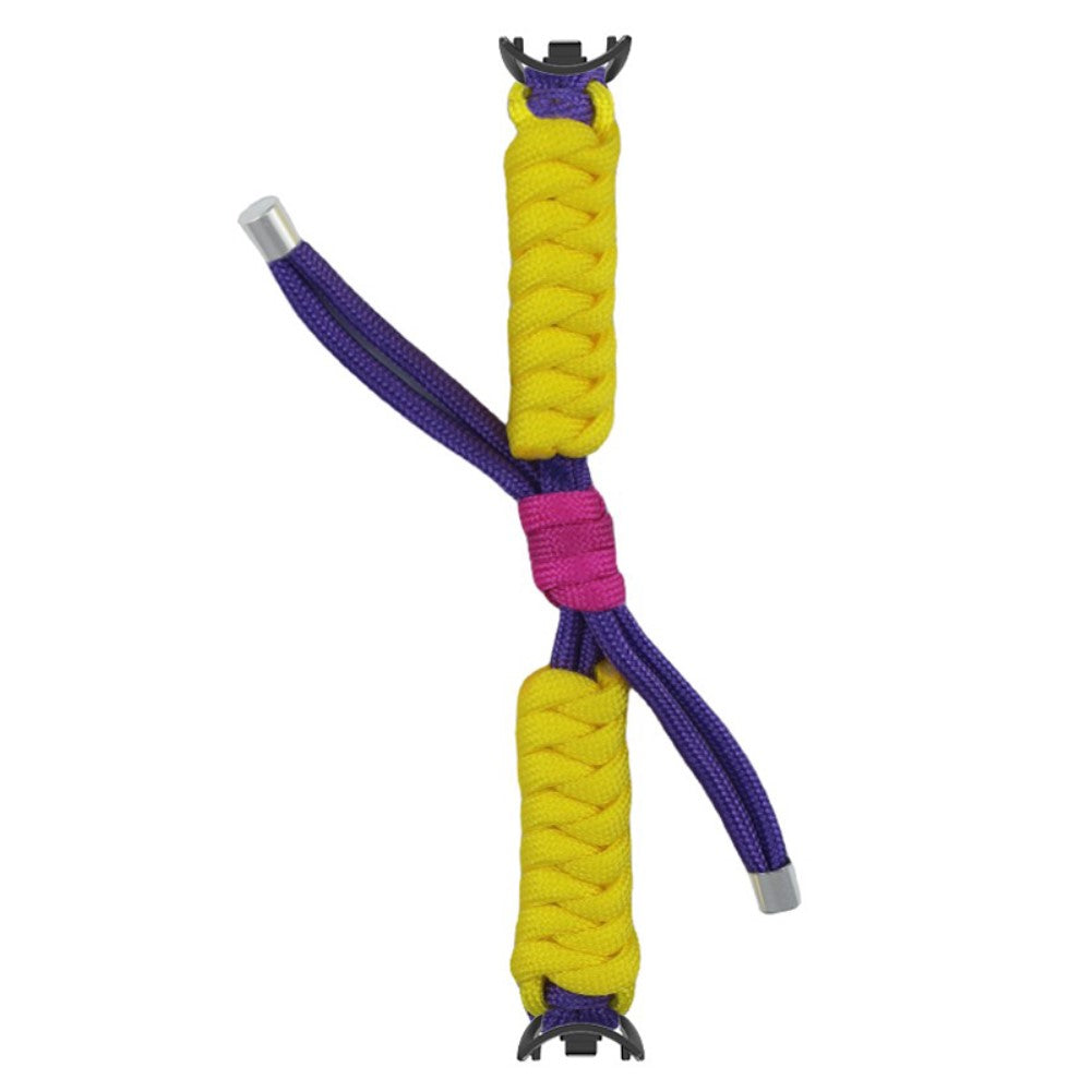 Xiaomi Smart Band 8 / Smart Band 8 NFC Watch Band Contrast Color Braided Rope Bracelet - Dark Purple+Yellow#serie_10