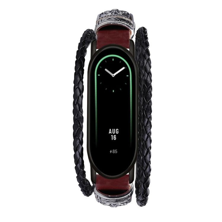 Xiaomi Smart Band 8 / Band 8 NFC Watch Bands Retro DIY-styled Bracelet with Connector - Brown#serie_2