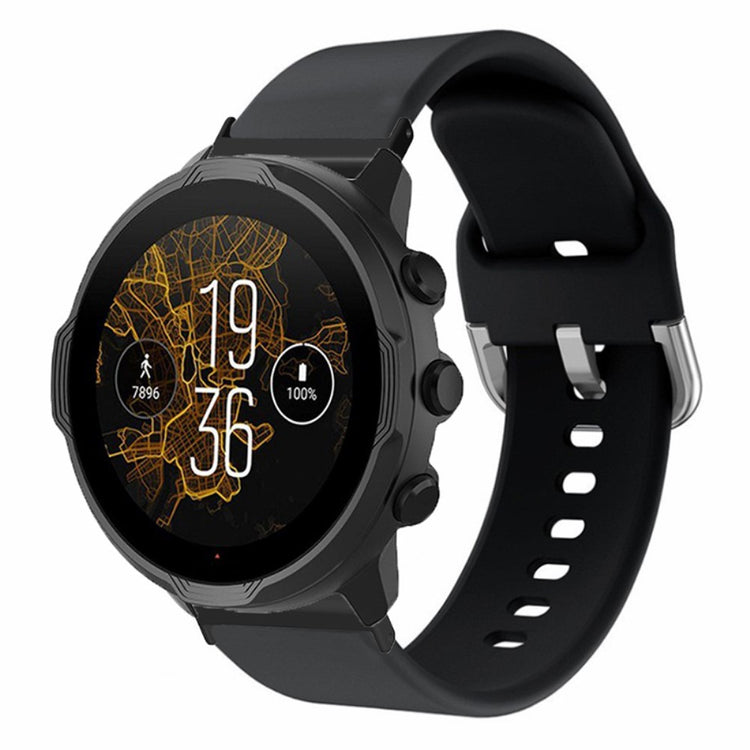 Meget Cool Silikone Universal Rem passer til Smartwatch - Sort#serie_7