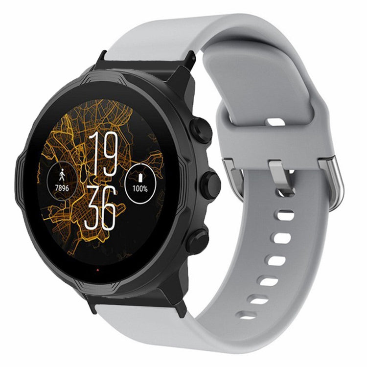 Meget Cool Silikone Universal Rem passer til Smartwatch - Sølv#serie_8