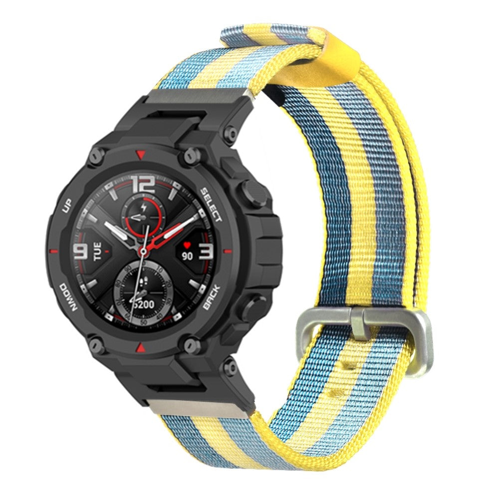 Huami Amazfit T-Rex / T-Rex Pro Canvas Watch Band Quick Release Watch Strap with Stainless Steel Buckle - Lemon Yellow#serie_2
