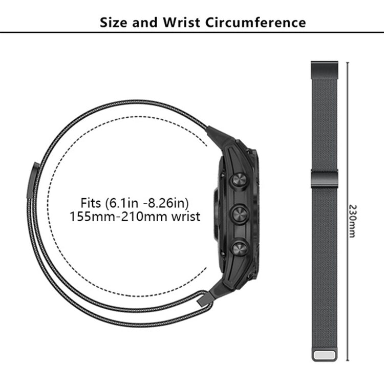 Meget Pænt Metal Universal Rem passer til Garmin Smartwatch - Sølv#serie_2