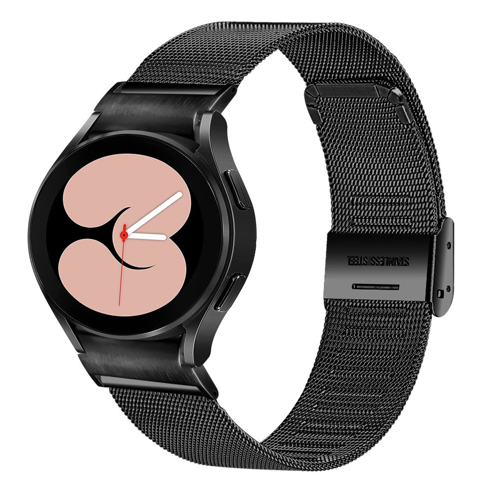 Rigtigt Sejt Metal Universal Rem passer til Samsung Smartwatch - Sort#serie_098