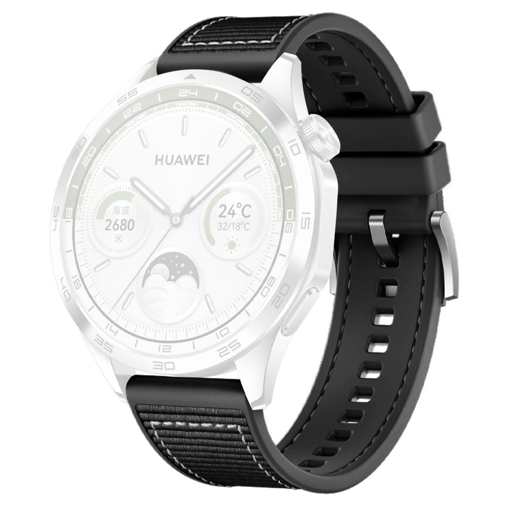 Rigtigt Holdbart Nylon Universal Rem passer til Smartwatch - Sort#serie_1