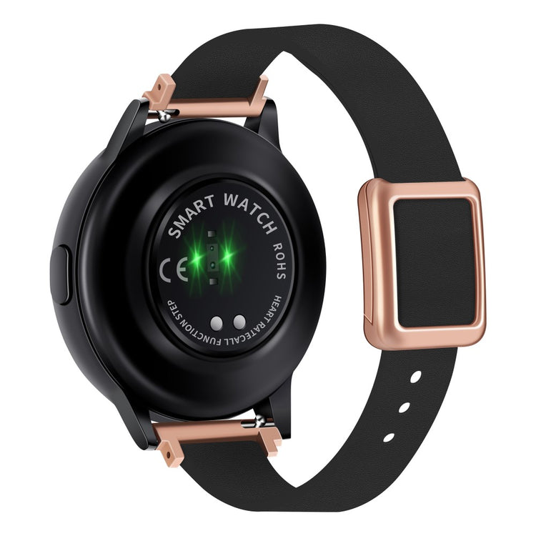 Super Fantastisk Kunstlæder Universal Rem passer til Smartwatch - Sort#serie_3