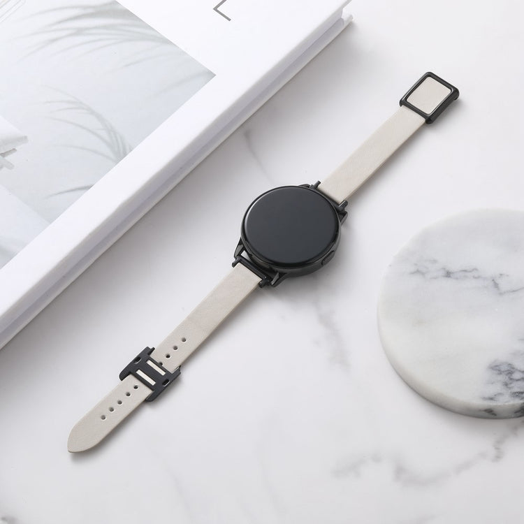 Super Fantastisk Kunstlæder Universal Rem passer til Smartwatch - Hvid#serie_14