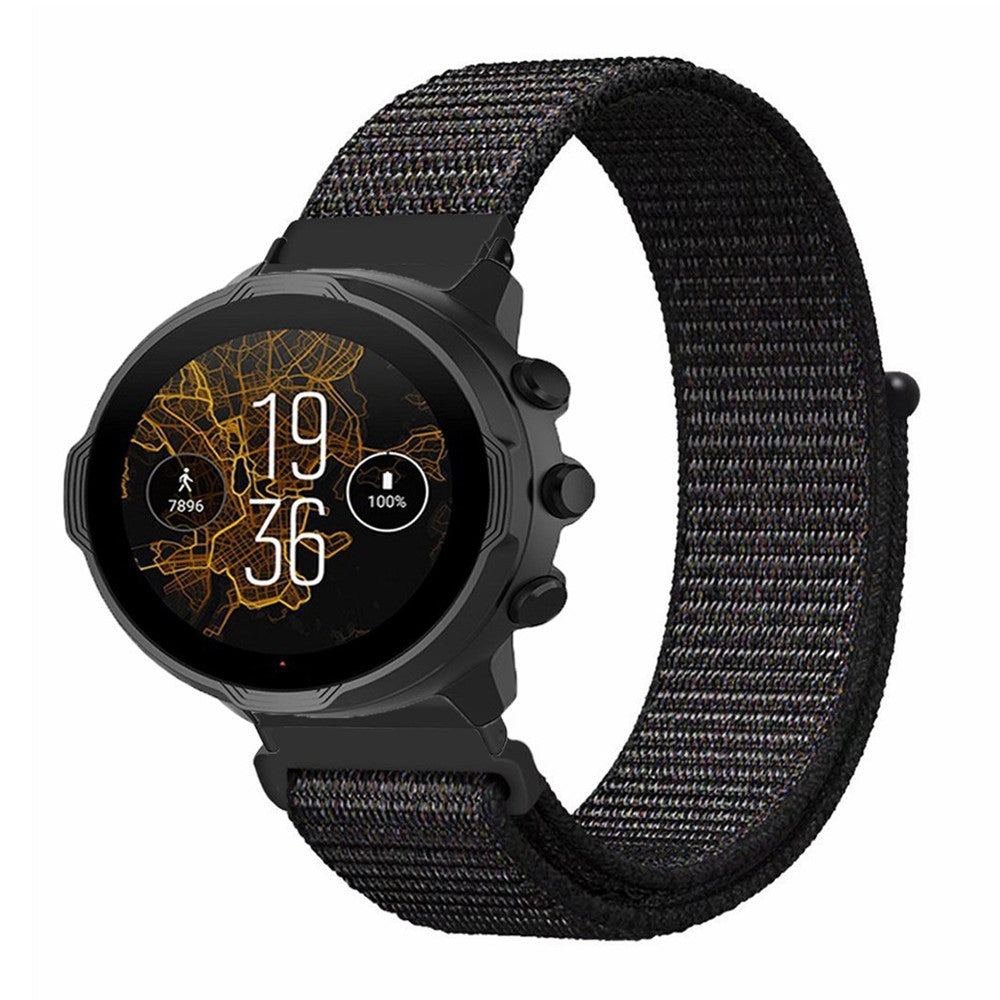 Meget Cool Nylon Universal Rem passer til Smartwatch - Sort#serie_1