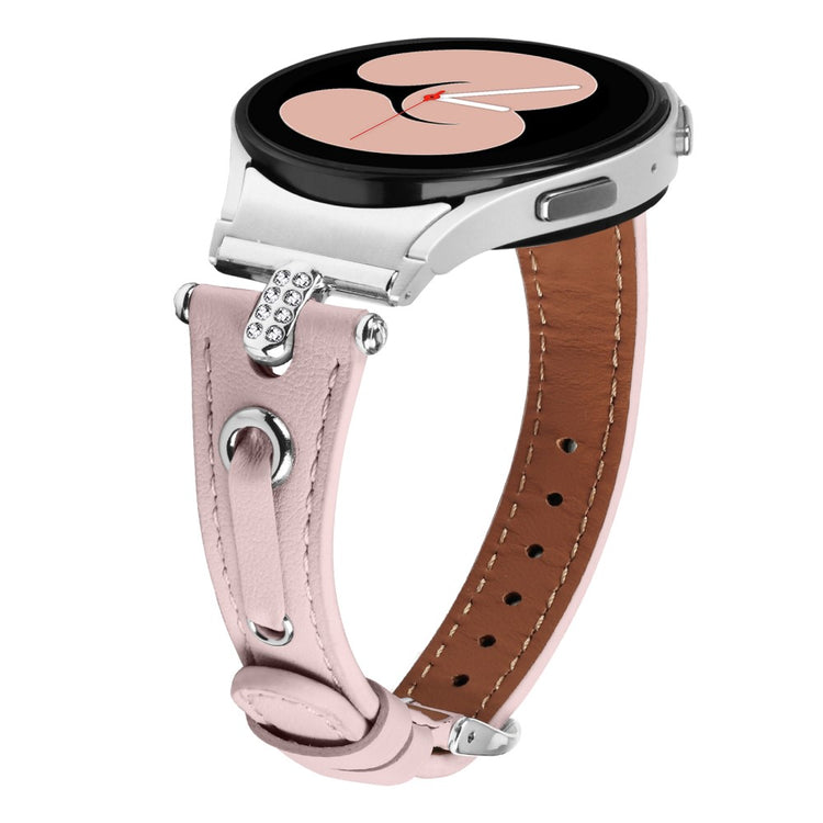 Vildt Kønt Ægte Læder Universal Rem passer til Samsung Smartwatch - Pink#serie_2