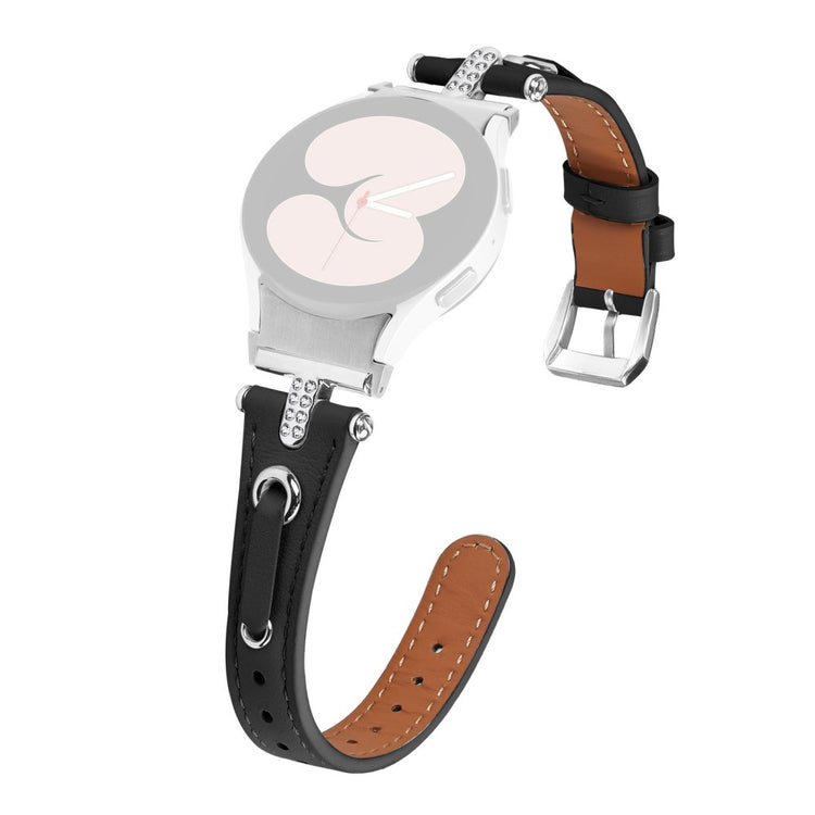 Vildt Kønt Ægte Læder Universal Rem passer til Samsung Smartwatch - Sort#serie_3