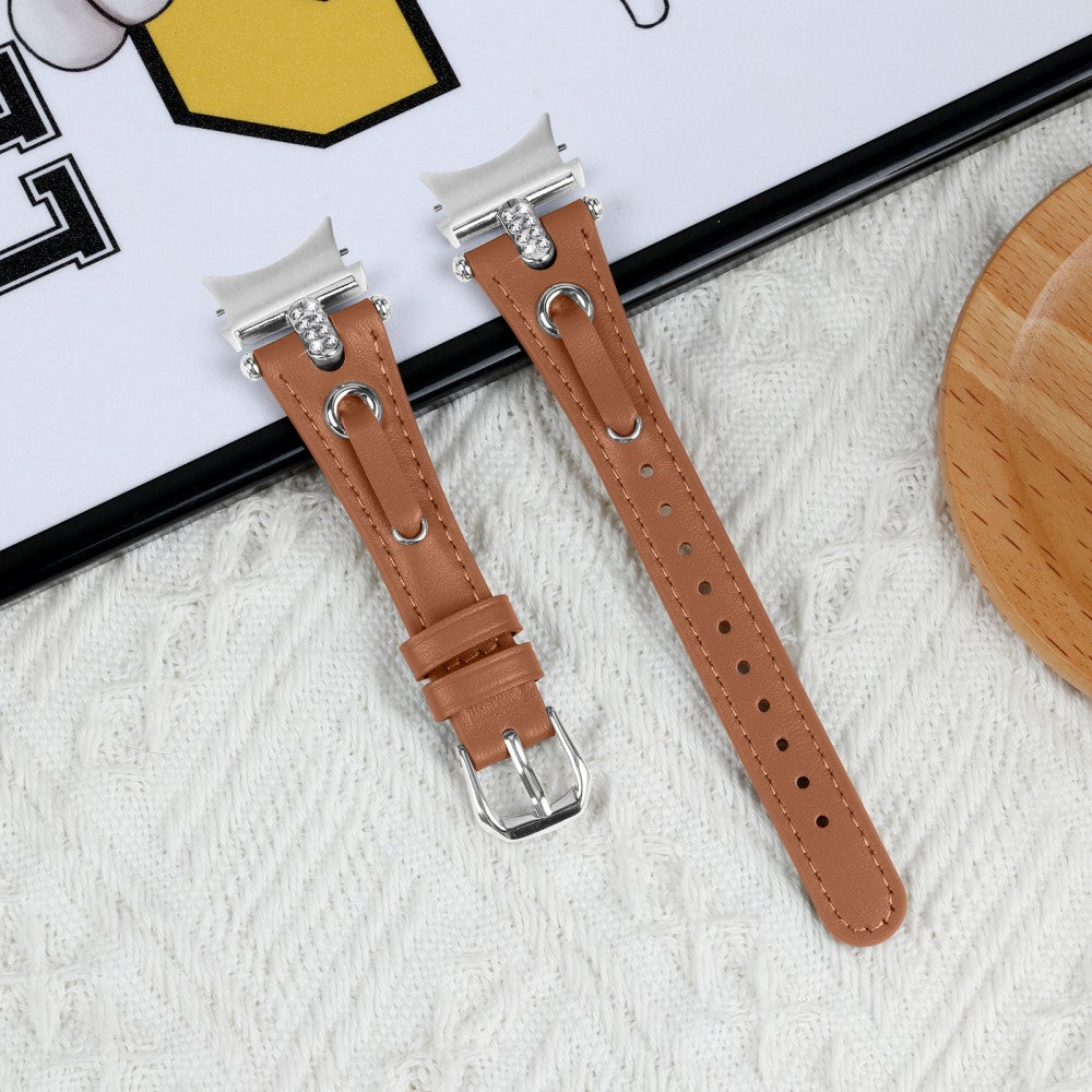 Vildt Kønt Ægte Læder Universal Rem passer til Samsung Smartwatch - Brun#serie_5