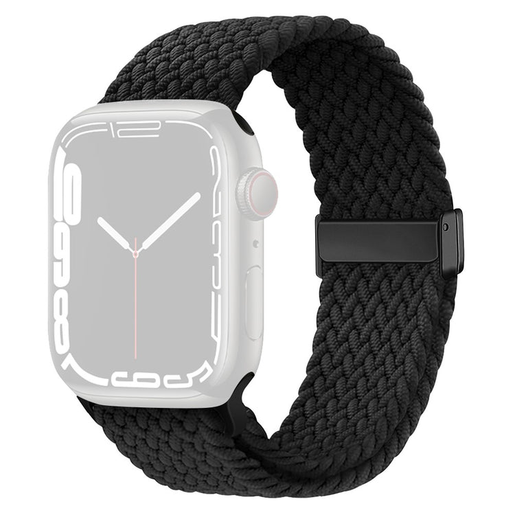 Meget Fed Nylon Universal Rem passer til Apple Smartwatch - Sort#serie_6