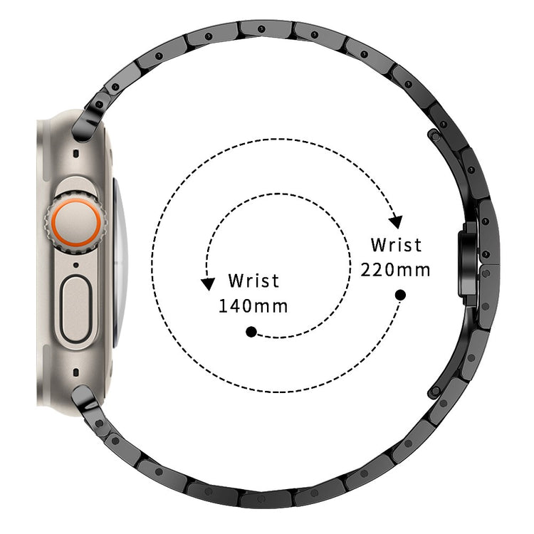 Mega Holdbart Metal Universal Rem passer til Apple Smartwatch - Sort#serie_3