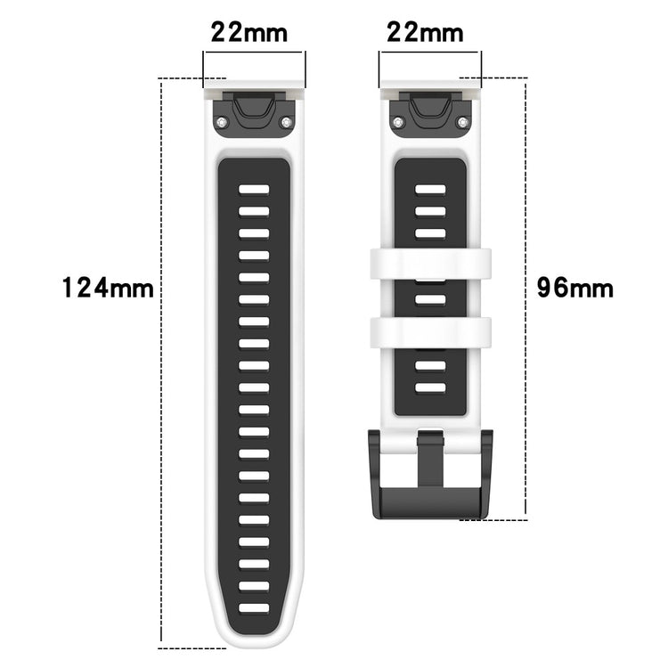 Rigtigt Sejt Silikone Universal Rem passer til Garmin Smartwatch - Orange#serie_3