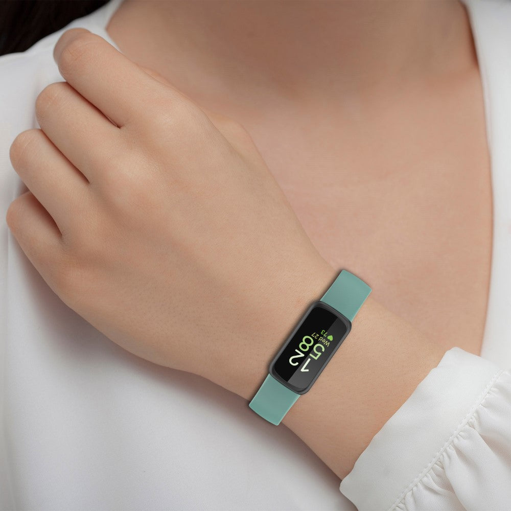 Helt Vildt Fantastisk Silikone Rem passer til Fitbit Inspire 3 - Sølv#serie_10