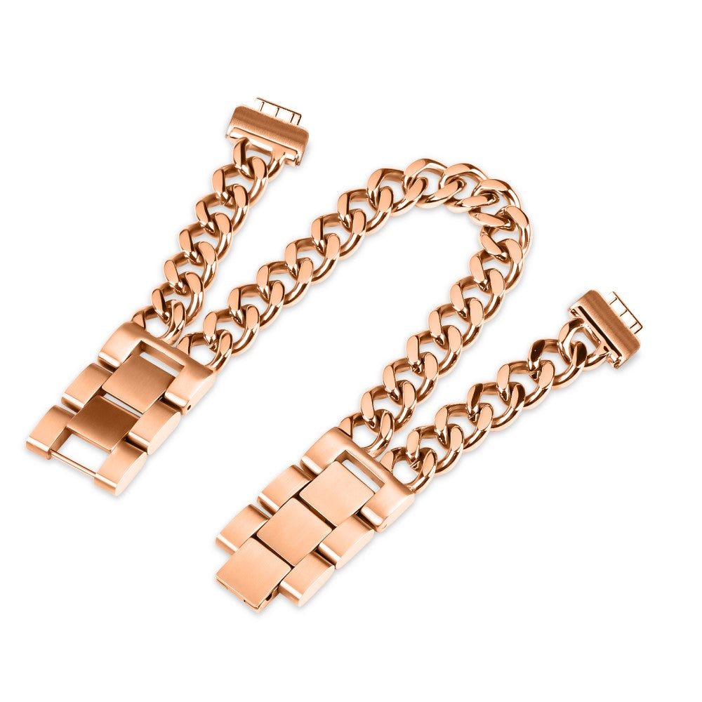 Fed Metal Universal Rem passer til Fitbit Inspire 1 / Fitbit Inspire 2 - Pink#serie_2