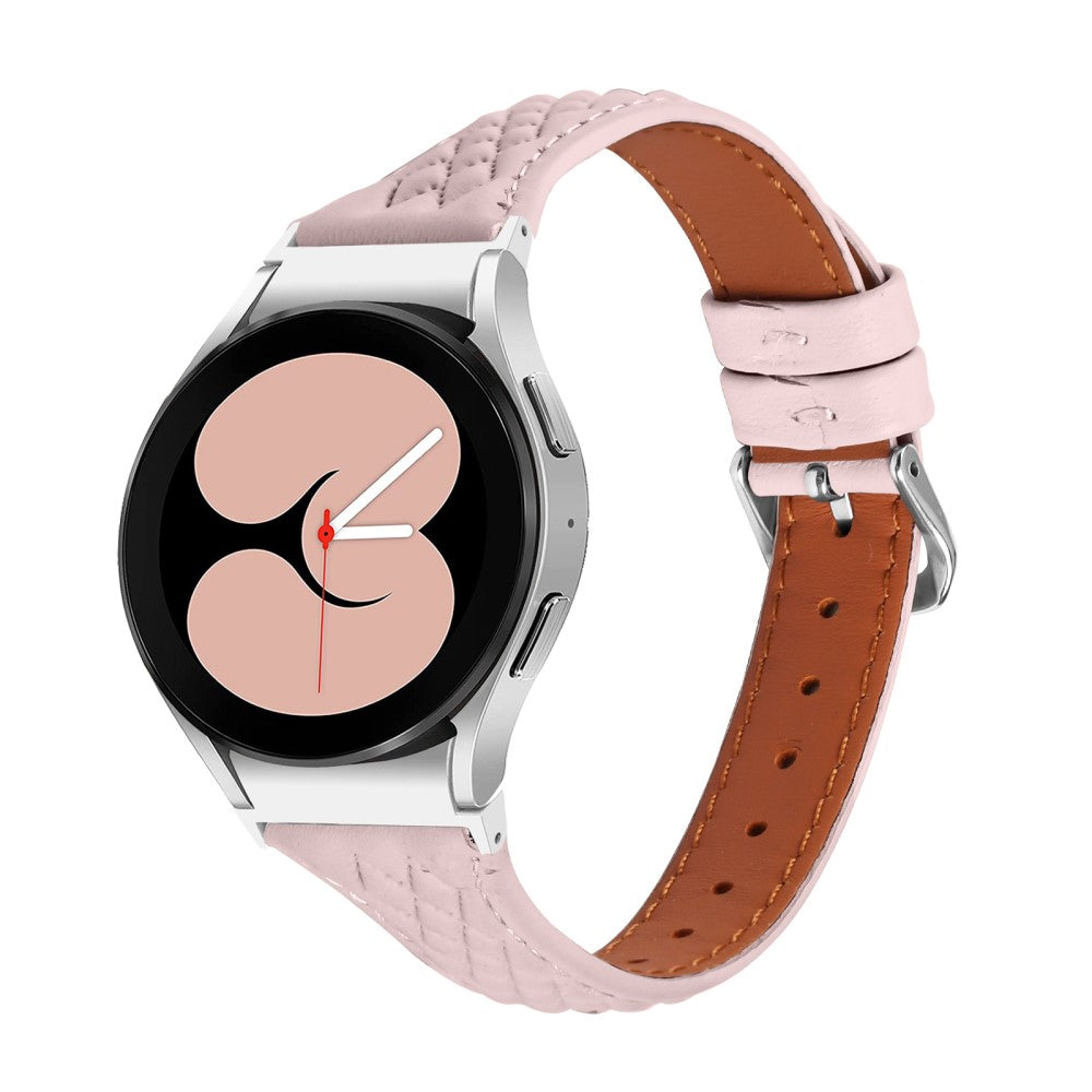 Mega Elegant Ægte Læder Universal Rem passer til Samsung Smartwatch - Pink#serie_2