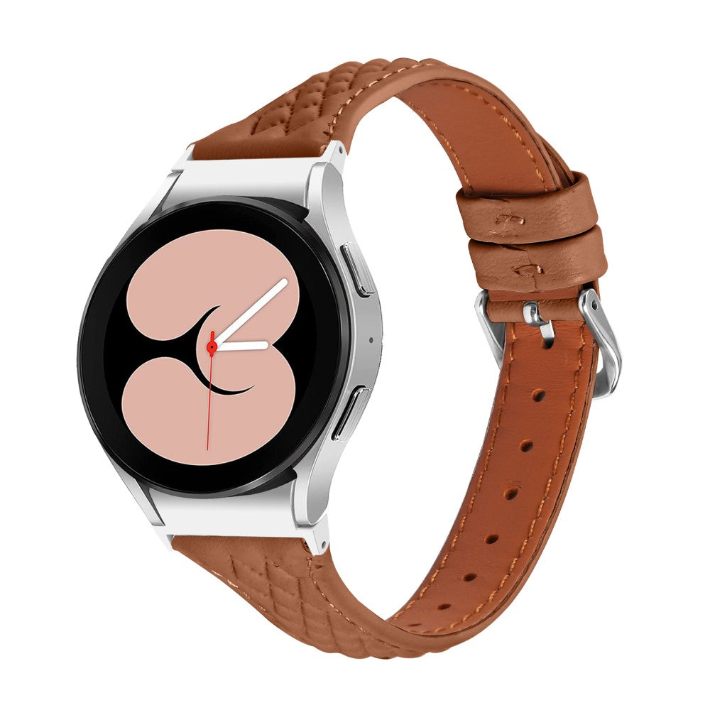 Mega Elegant Ægte Læder Universal Rem passer til Samsung Smartwatch - Brun#serie_3