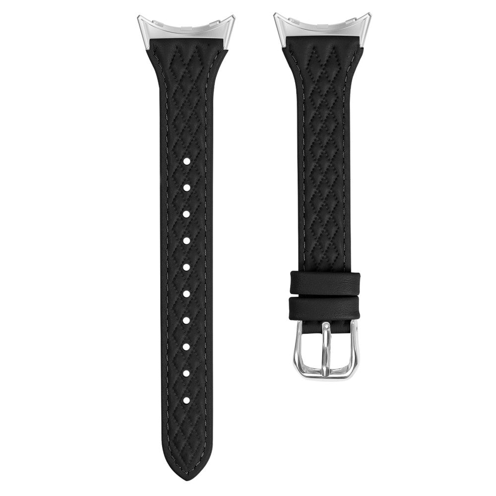 Ægte Læder Universal Rem passer til Fitbit Versa 4 / Fitbit Sense 2 - Sort#serie_3