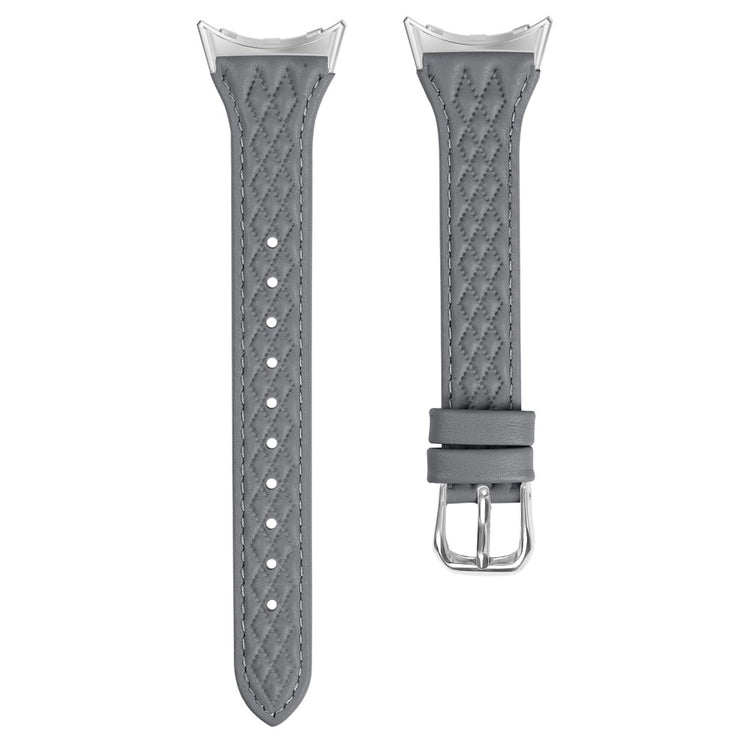 Ægte Læder Universal Rem passer til Fitbit Versa 4 / Fitbit Sense 2 - Sølv#serie_4