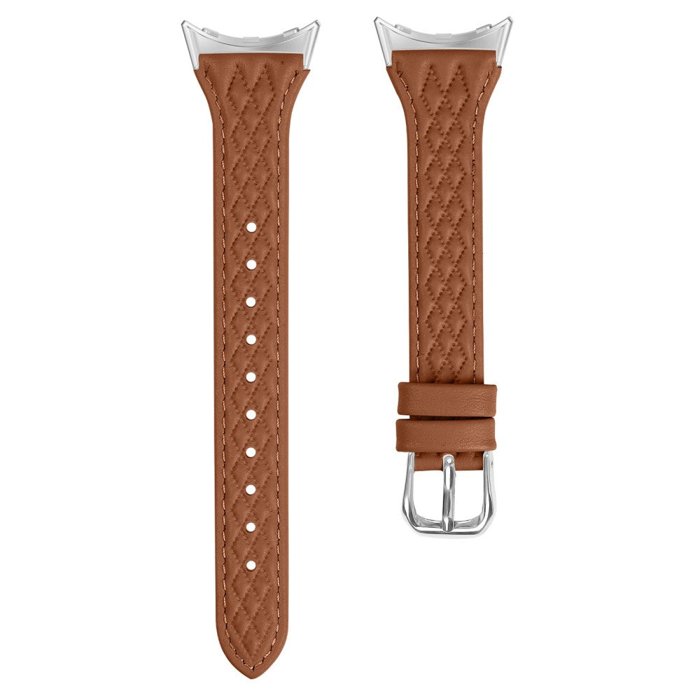 Ægte Læder Universal Rem passer til Fitbit Versa 4 / Fitbit Sense 2 - Brun#serie_5