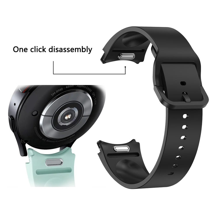 Super Holdbart Silikone Universal Rem passer til Samsung Smartwatch - Sort#serie_1