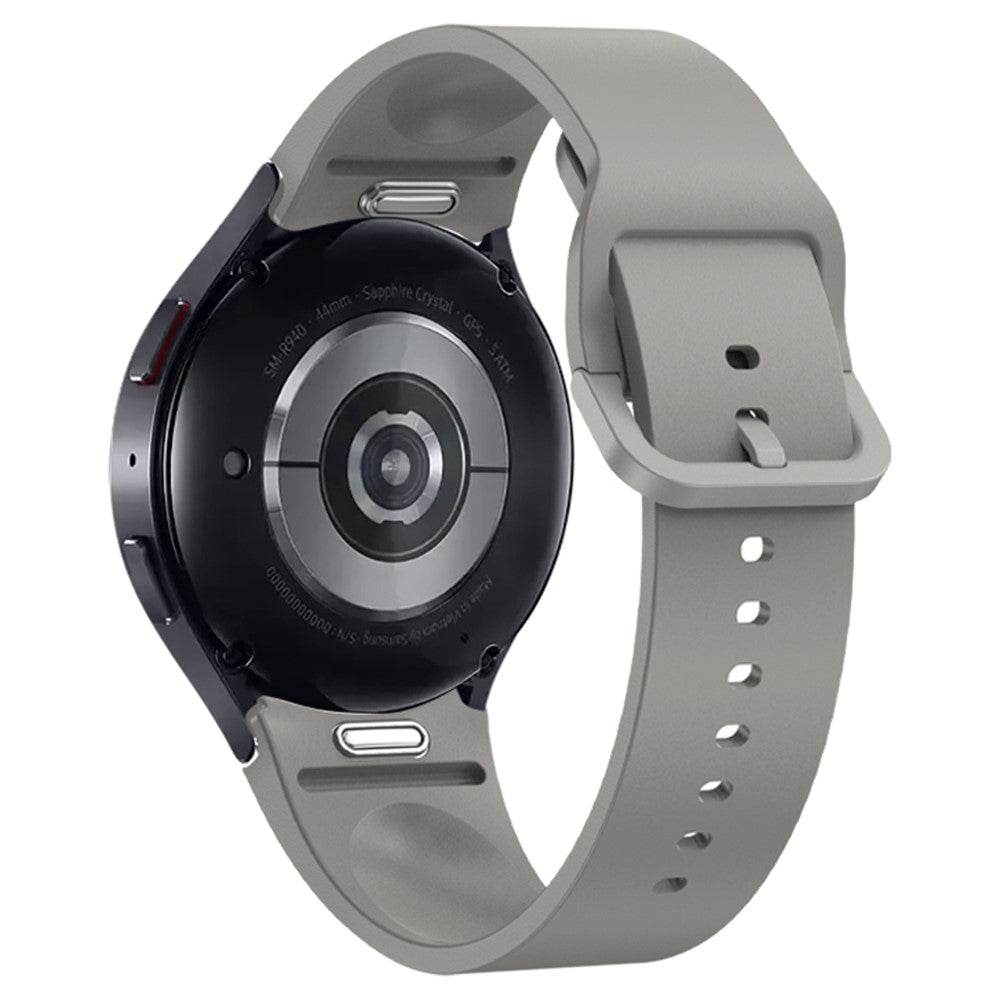 Super Holdbart Silikone Universal Rem passer til Samsung Smartwatch - Sølv#serie_5