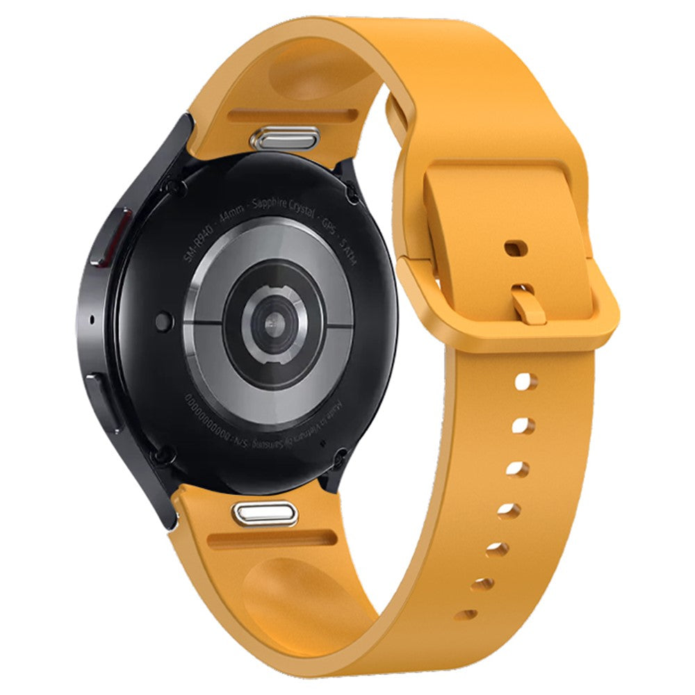 Super Holdbart Silikone Universal Rem passer til Samsung Smartwatch - Gul#serie_7