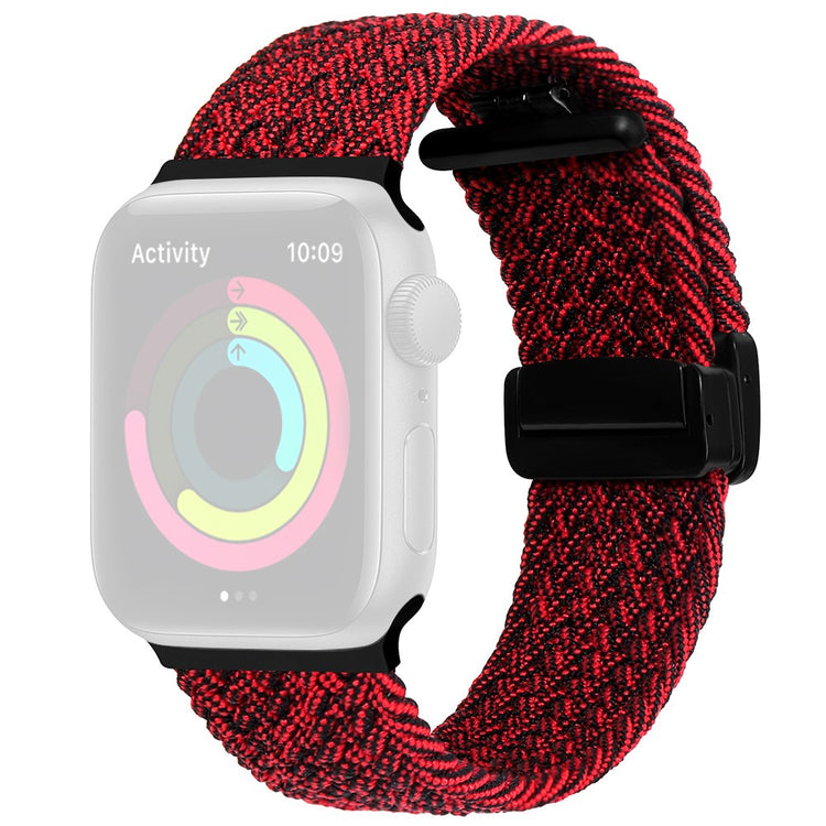 Rigtigt Godt Nylon Universal Rem passer til Apple Smartwatch - Rød#serie_25