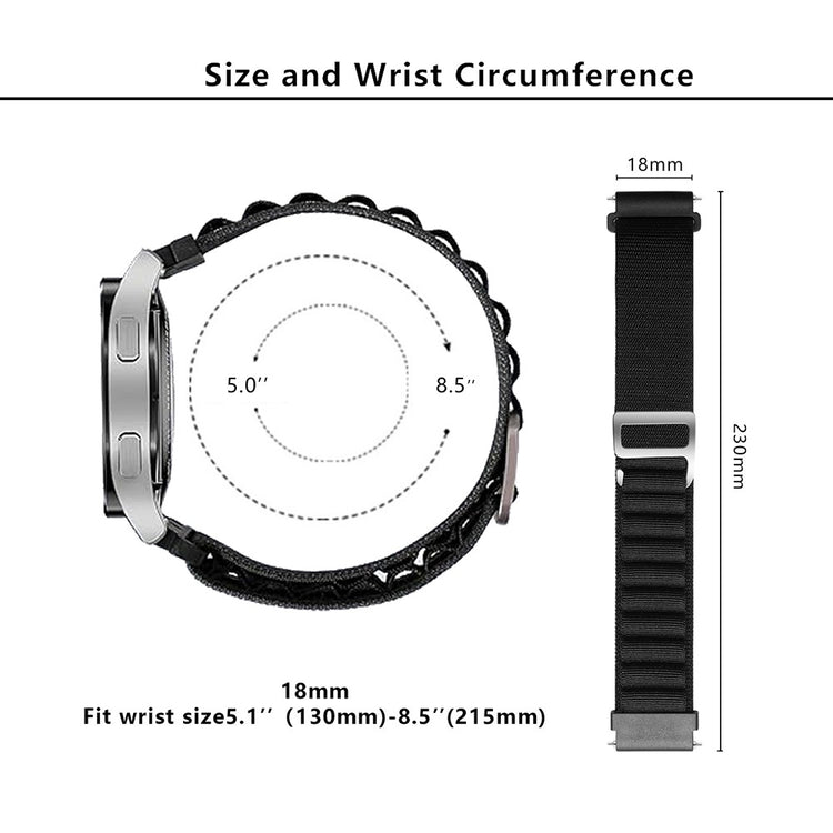 Rigtigt Slidstærk Nylon Universal Rem passer til Smartwatch - Flerfarvet#serie_3