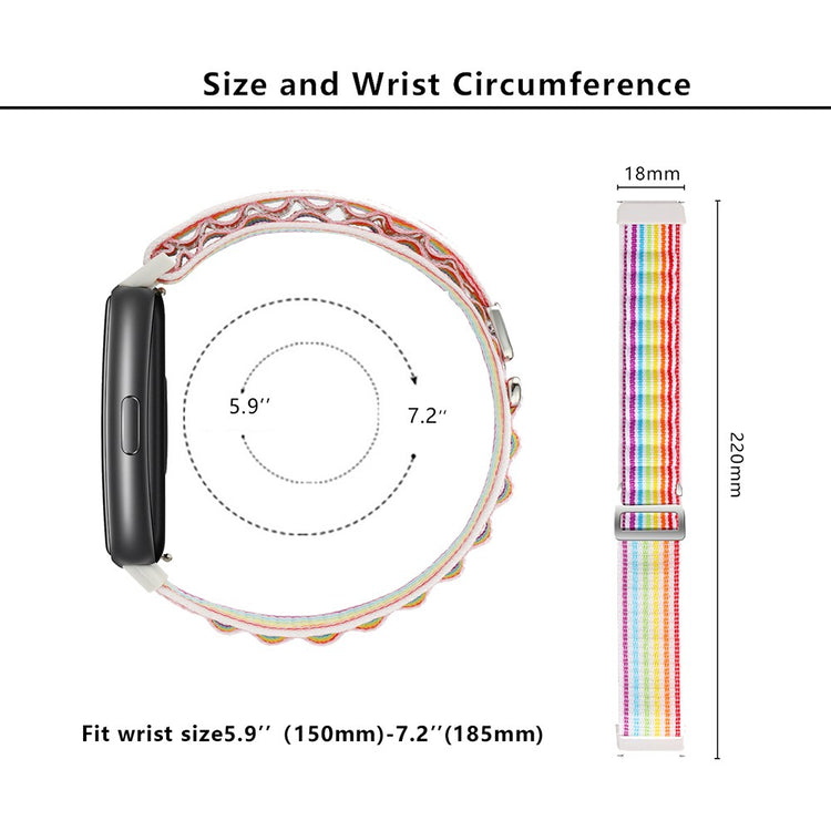 Super Nydelig Nylon Rem passer til Huawei Band 7 - Blå#serie_4