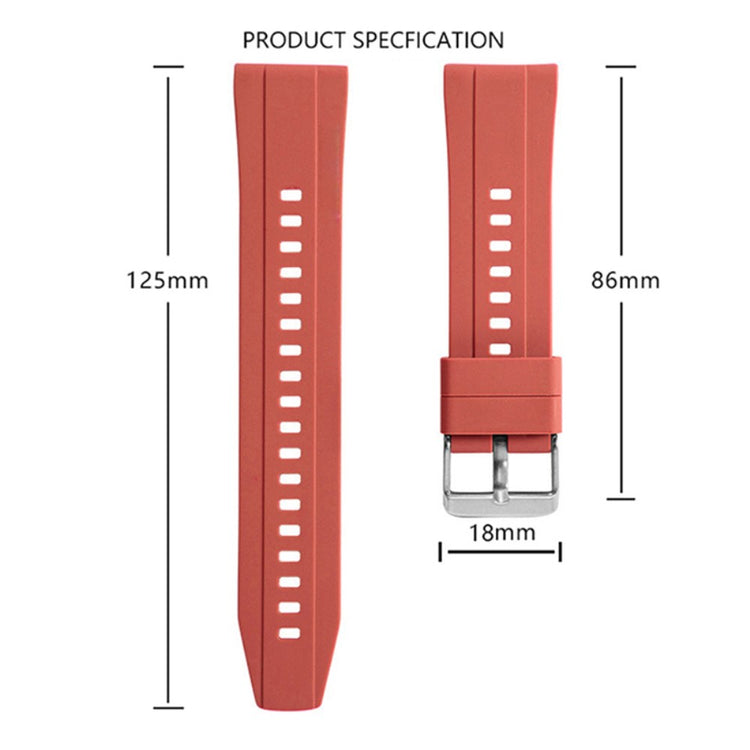 Rigtigt Smuk Silikone Universal Rem passer til Smartwatch - Rød#serie_8