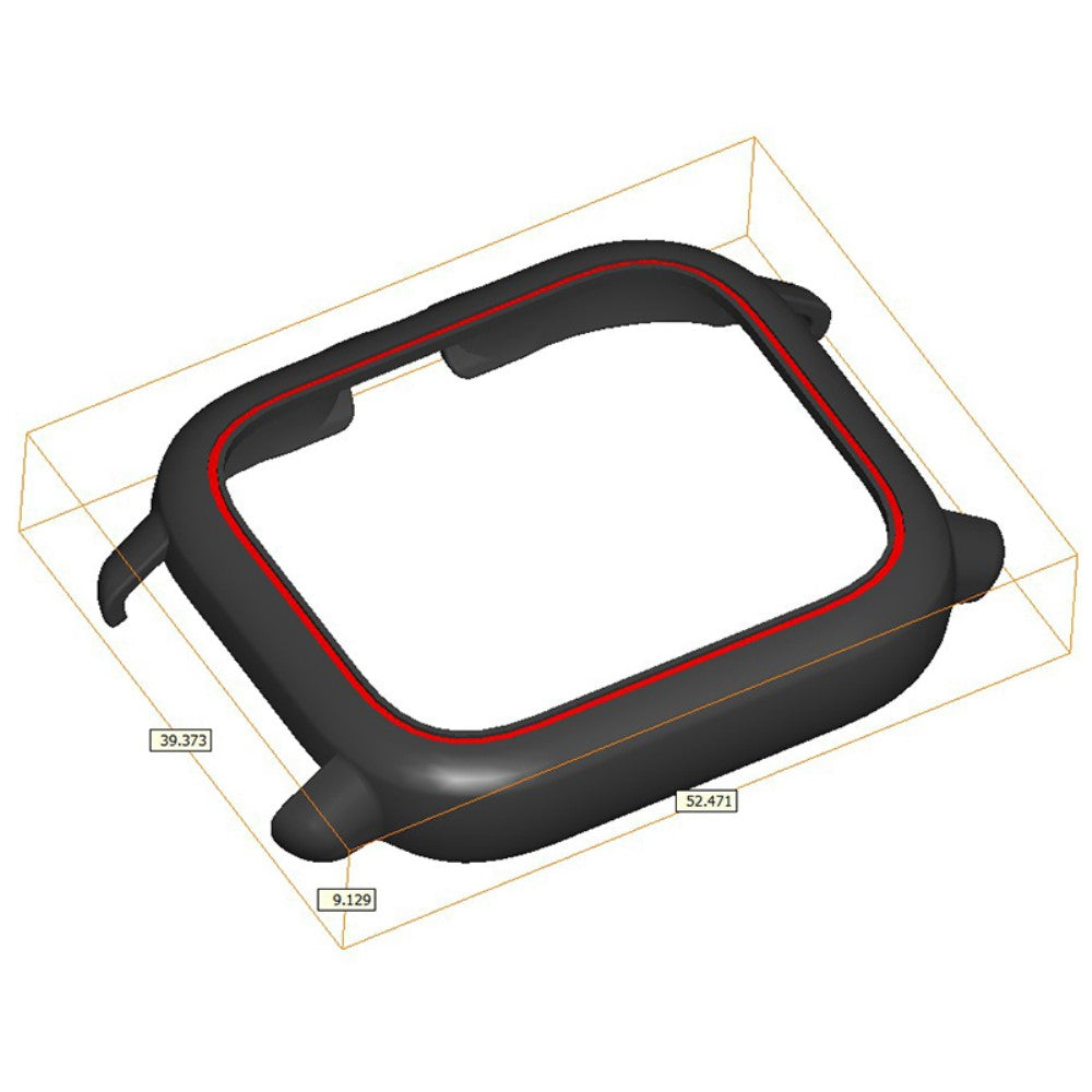 Huami Amazfit GTS3 Protective Cover Frame Hard Hollow Watch Case - Black+Yellow#serie_4