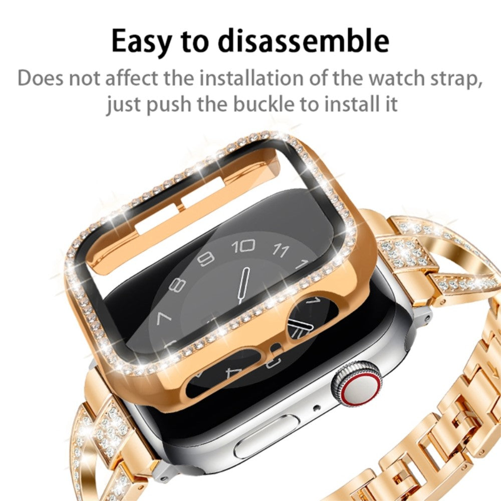 Rigtigt Kønt Glas Universal Rem passer til Apple Smartwatch - Sort#serie_2