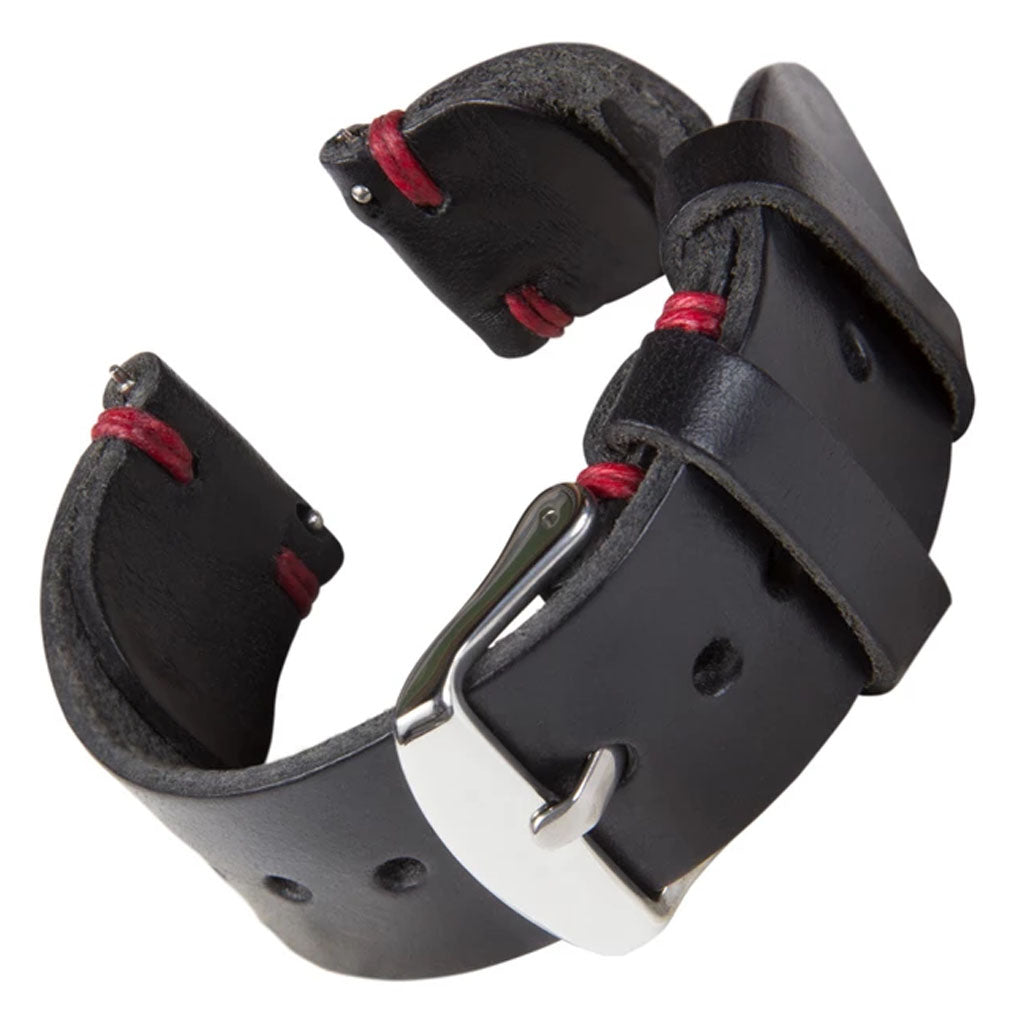 Slidstærk Withings Steel Ægte læder Rem - Sort#serie_b003